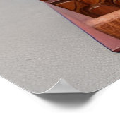 Bärenstatue aus Holz Poster (Ecke)