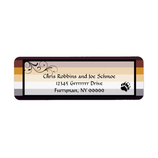 Bärenstolz Custom Wedding/Ceremony Rücksendeadress (Vorne)