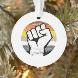 Bärenstolz-Faust-Kreis-Druck Ornament