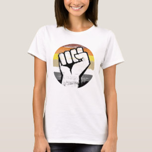 Bärenstolz-Faust-Kreis-Druck T-Shirt