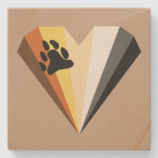 Bärenstolz Herzstone Untersetzer (Vorderseite)