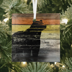 Bärenstolz Holz Kunst Ornament Aus Glas