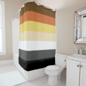 Bärenstolz, neutrale Streifen, LGBTQ-Stolz Duschvorhang (Beispiel)