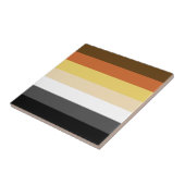 Bärenstolz, neutrale Streifen, LGBTQ-Stolz Fliese (Seite)