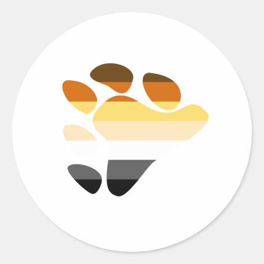 Bärensymbol Runder Aufkleber (Vorderseite)