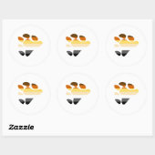 Bärensymbol Runder Aufkleber (Blatt)