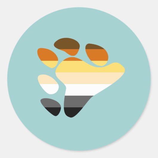 Bärensymbol Runder Aufkleber (Vorderseite)