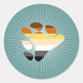 Bärensymbol Runder Aufkleber (Vorderseite)