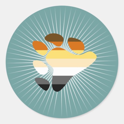 Bärensymbol Runder Aufkleber (Vorderseite)