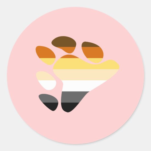 Bärensymbol Runder Aufkleber (Vorderseite)