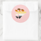 Bärensymbol Runder Aufkleber (Tasche)