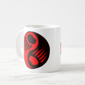 Bärentatze Yin Yang Kaffeetasse (Vorderseite Links)