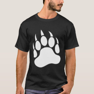 Bärentatzenaufdruck auf der Rück- und Vorderseite T-Shirt