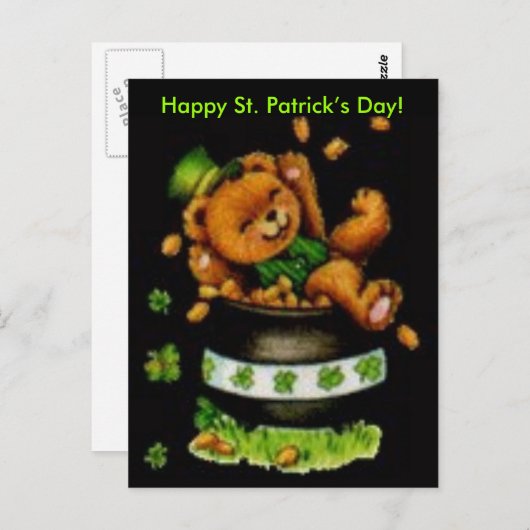 Bärentee Postkarte (Vorne/Hinten)