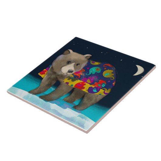 Bärenteile/Trivet (6"-Keramik) Fliese (Seite)