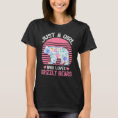 Bärentier nur ein Mädchen, das Grizzlybären Liebe T-Shirt (Vorderseite)
