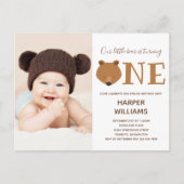 Bärentier zum Geburtstag Einladungspostkarte (Vorderseite)