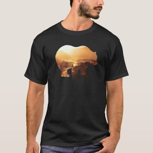 Bärentiergebirge farbenfrohe Coyote Jagd Wild T-Shirt (Vorderseite)