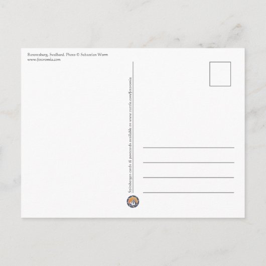 Barentsburg Svalbard Postkarte (Rückseite)