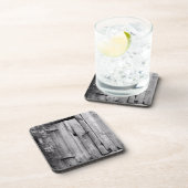 Barenttür in Schwarz und Weiß Getränkeuntersetzer (Rechte Seite)