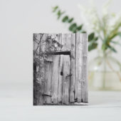 Barenttür in Schwarz und Weiß Postkarte (Stehend Vorderseite)