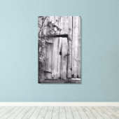 Barenttür in Schwarz-Weiß-Leinwand Leinwanddruck (Insitu (Holzboden))