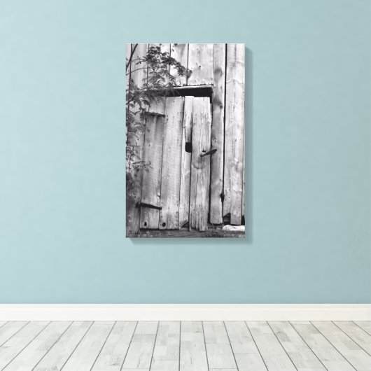 Barenttür mit Baumkanvas Print Leinwanddruck (Insitu (Holzboden))