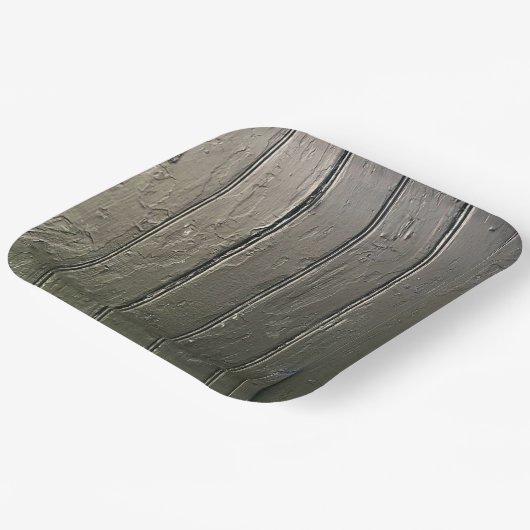 Barenttür Rustikales modernes Bauernhaus Schwarzer Pappteller (Gewinkelt)