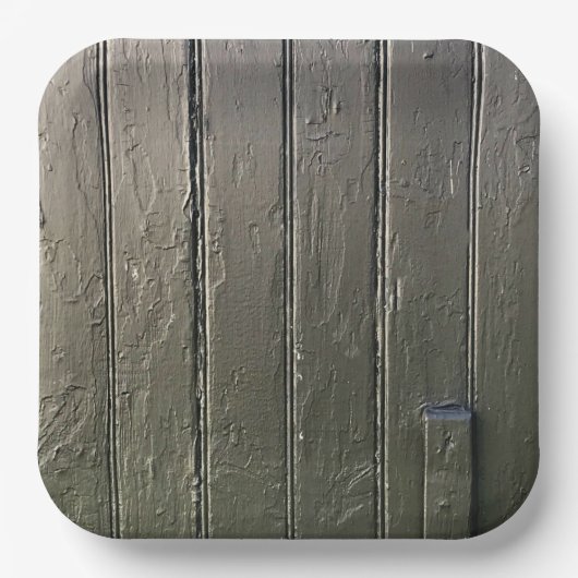 Barenttür Rustikales modernes Bauernhaus Schwarzer Pappteller (Vorderseite)