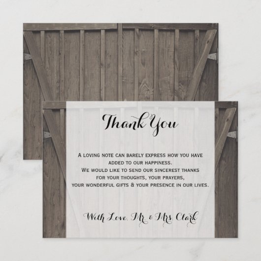 Barenttüren Danke Karte (Vorne/Hinten)