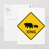 Bärenüberquerung Postkarte (Vorne/Hinten)