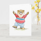 Bärenumarmkarte Karte (Gelbe Blume)