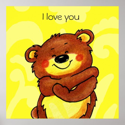 Bärenumarmposter Poster (Vorne)