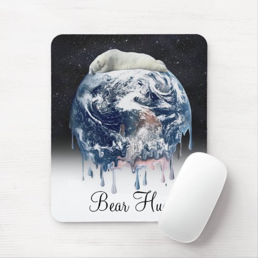 Bärenumarmung der Erde (mit halbem Universum-Hinte Mousepad (Mit Mouse)