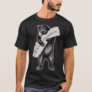 Bärenumarmung Ich liebe California Art Retro Vinta T-Shirt