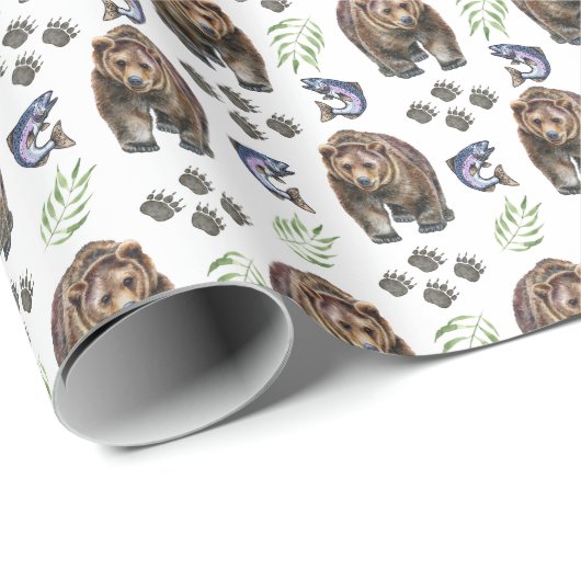 Bärenumhüllungspapier Geschenkpapier (Rolleneckpunkt)