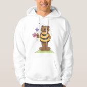 Bärenverkleidung mit Blume Hoodie (Vorderseite)