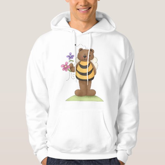 Bärenverkleidung mit Blume Hoodie (Vorderseite)