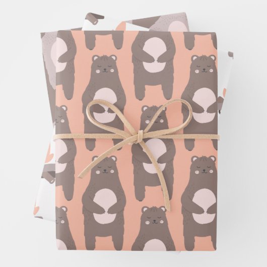 Bärenverpackungsblätter für Camping Geschenkpapier Set (Beispiel)