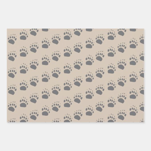 Bärenverpackungspapier-Set Geschenkpapier Set (Vorderseite 3)