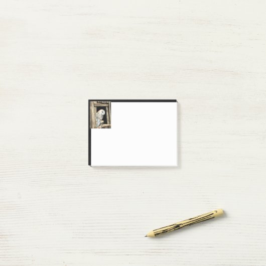 Bärenvogel im Fenster Post-it Klebezettel (Auf Schreibtisch)