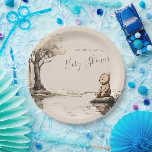 Bärenwald | Babydusche Pappteller (Party)