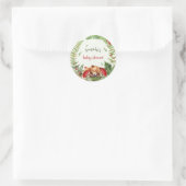 Bärenwald Botanische Natur Babydusche Runder Aufkleber (Tasche)