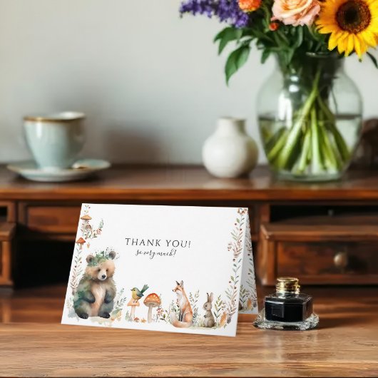 Bärenwald-Niedliche Tiere Hirschwald-Kinderdusche Karte