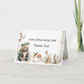 Bärenwald Niedliche Tiere Hirschwald Wild One Karte (Vorderseite)