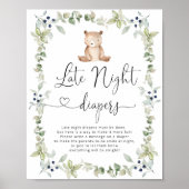 Bärenwald Späte Nacht Windeln Poster (Vorne)