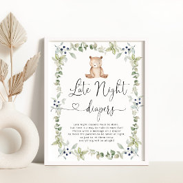 Bärenwald Späte Nacht Windeln Poster