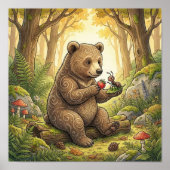 Bärenwald-Tiere-Nursery-Poster Poster (Vorne)