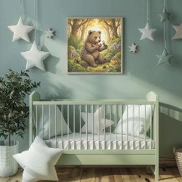Bärenwald-Tiere-Nursery-Poster Poster