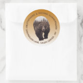 Bärenwälder Runde Rücksendeadresse Runder Aufkleber (Tasche)